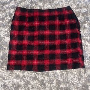 NWT Forever 21 faux wool plaid skirt